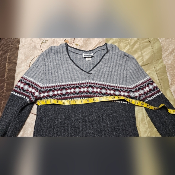 Vintage 80’s Adele Knitwear Cable Winter Sweater Women’s Medium USA Made Gray - Picture 6 of 7